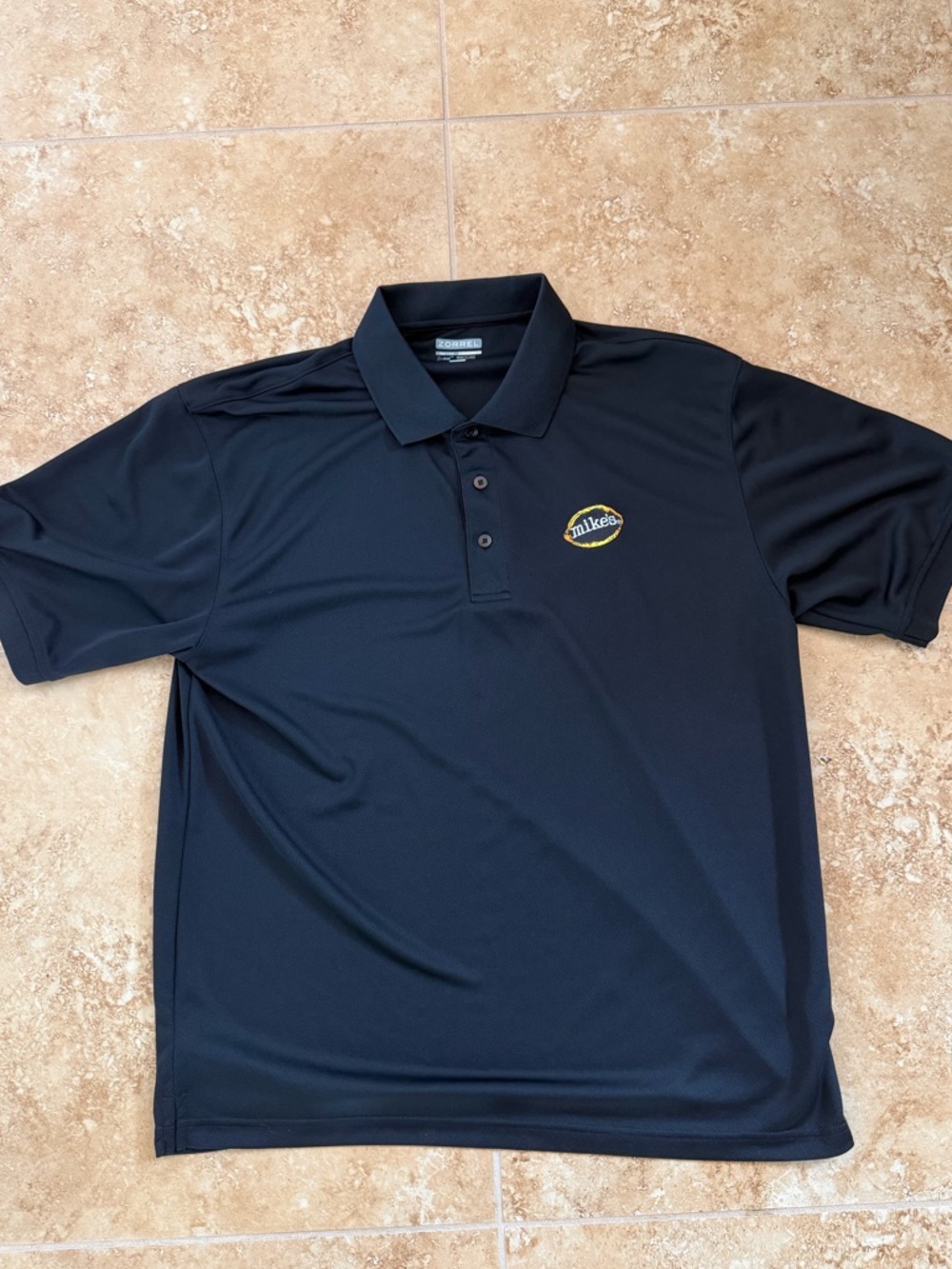 Black Short-Sleeve Polo Shirt size Large